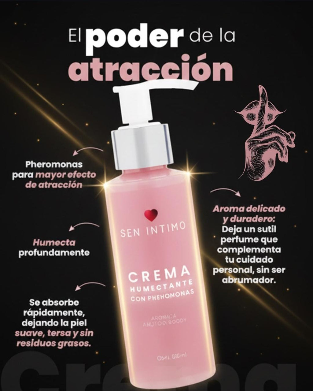 CREMA HUMECTANTE CORPORAL CON FEROMONAS