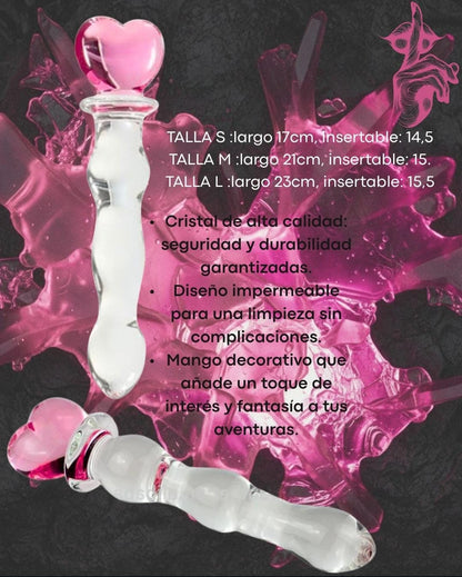 DILDO VIDRIO TALLA S Y M