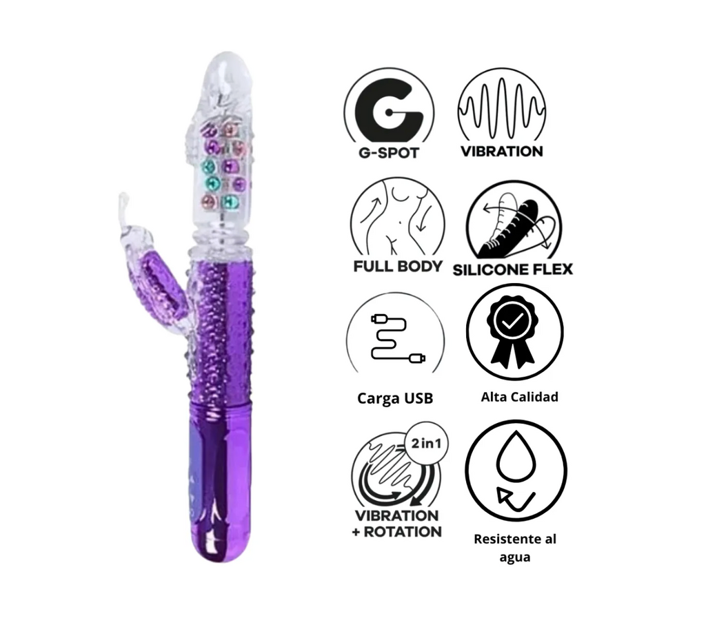VIBRADOR DUAL MARIPOSA (CLITORIAL Y VAGINAL)