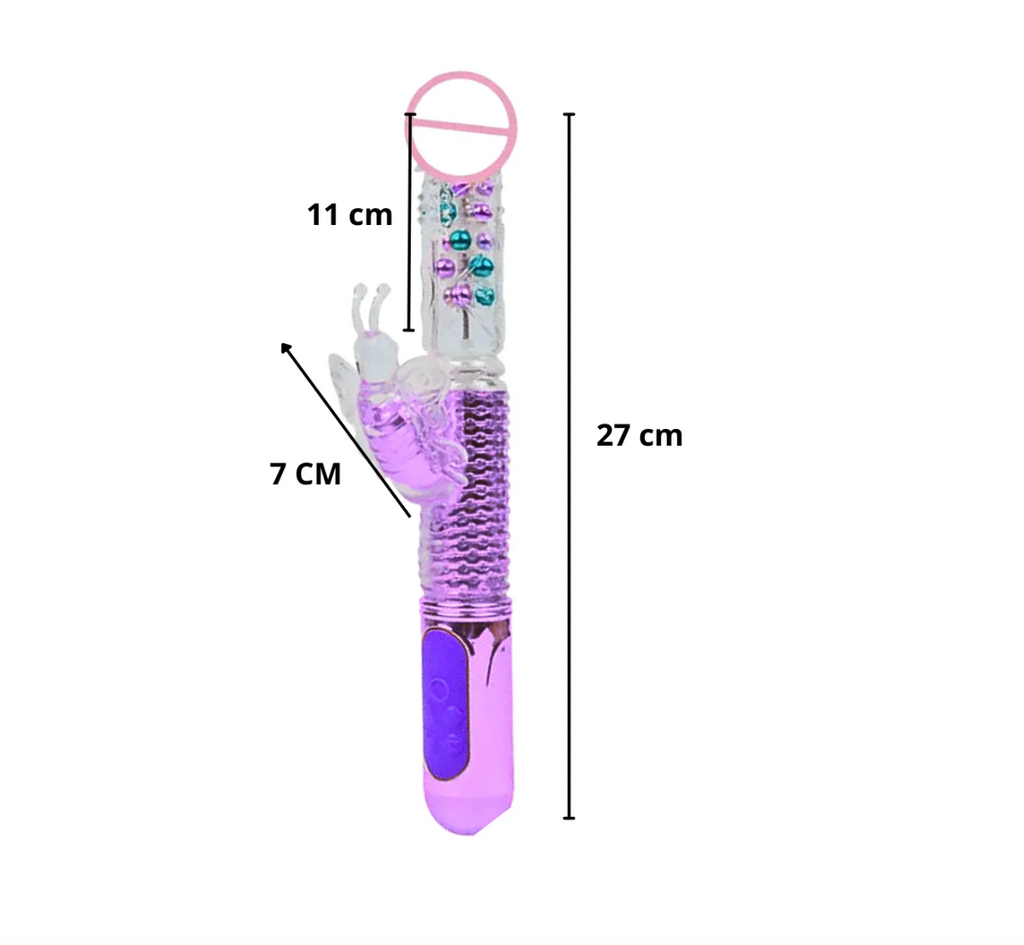 VIBRADOR DUAL MARIPOSA (CLITORIAL Y VAGINAL)