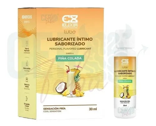 LUBRICANTE SABORIZADO ELIXIR PIÑA COLADA CON SENSACION FRIA 30ML