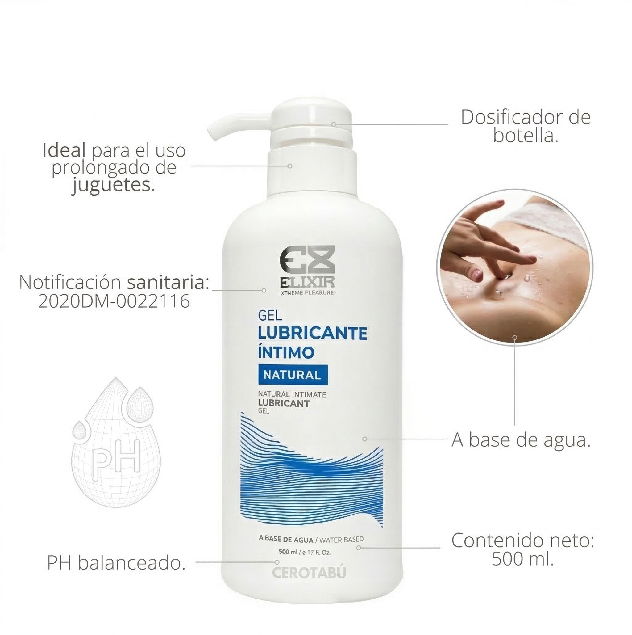 LUBRICANTE NATURAL ELIXIR 500ML