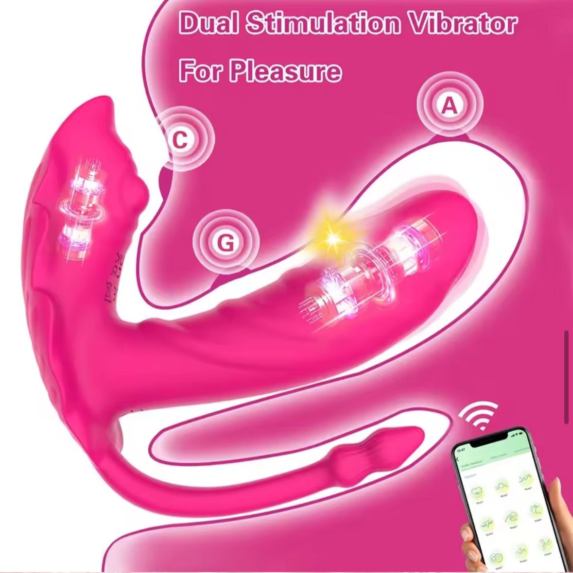VIBRADOR DE ESTIMULACION DUAL CON APP CONTROL
