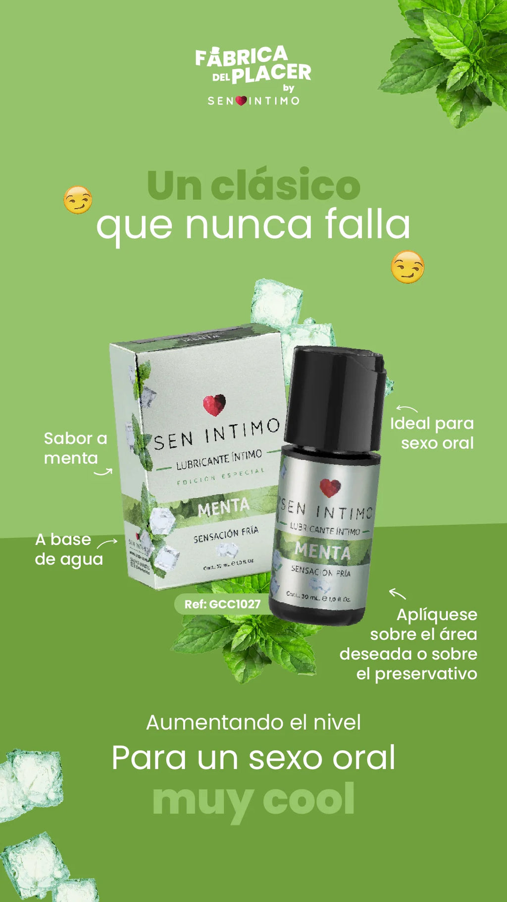 LUBRICANTE SEN INTIMO SENSACION FRIA MENTA 30ML
